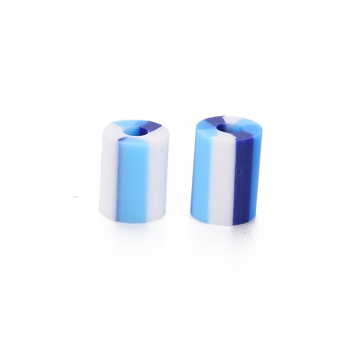 Margele polimer rasina tubulare 3,5-7x5mm - mix albastru (20 grame)