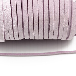 Snur suede (imitatie piele intoarsa) 3x1mm, mov deschis (5m)