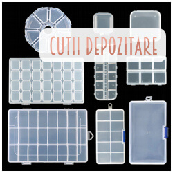 Cutii de depozitare si recipiente pentru margele si accesorii bijuterii.